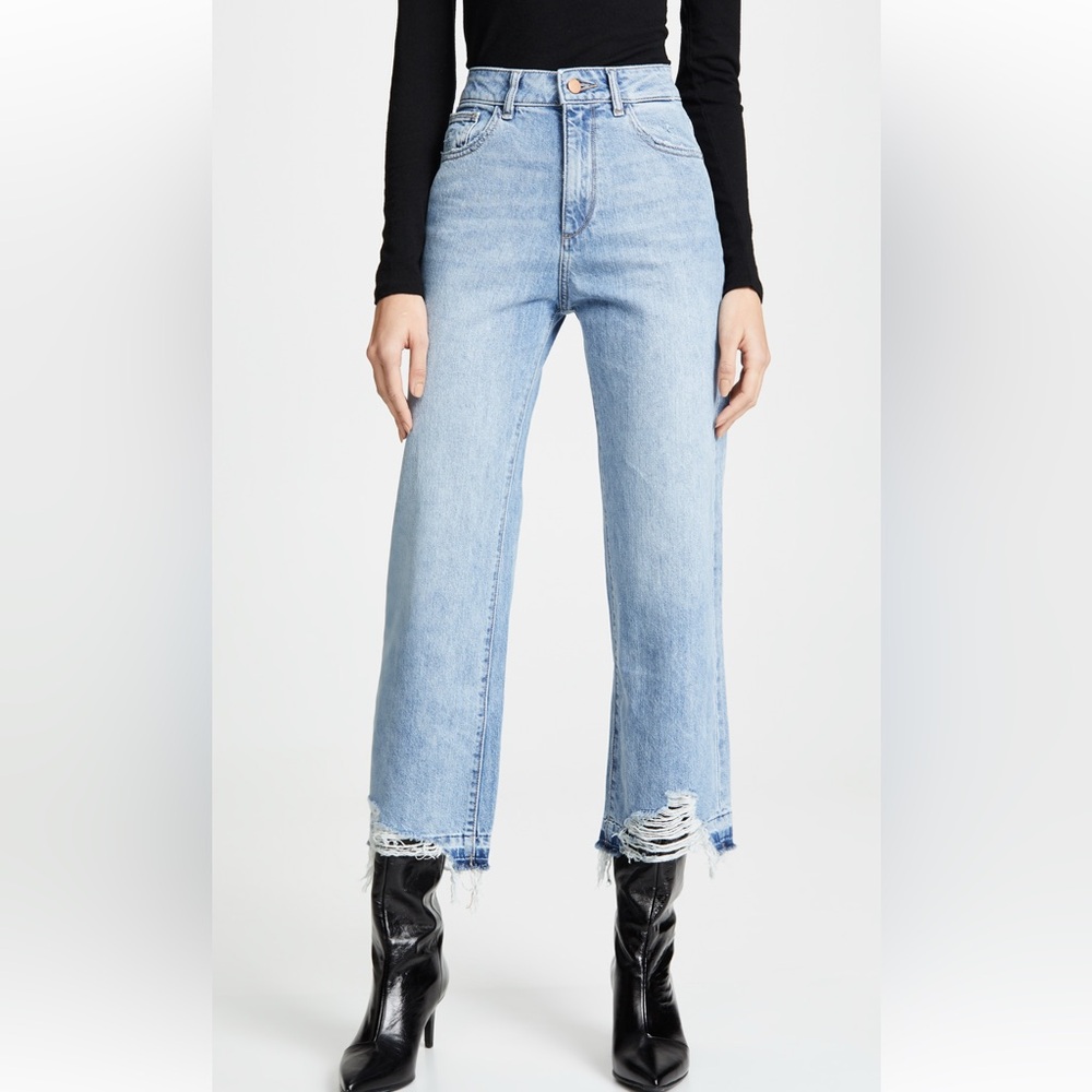 DL1961 Light Blue Distressed Women Jeans